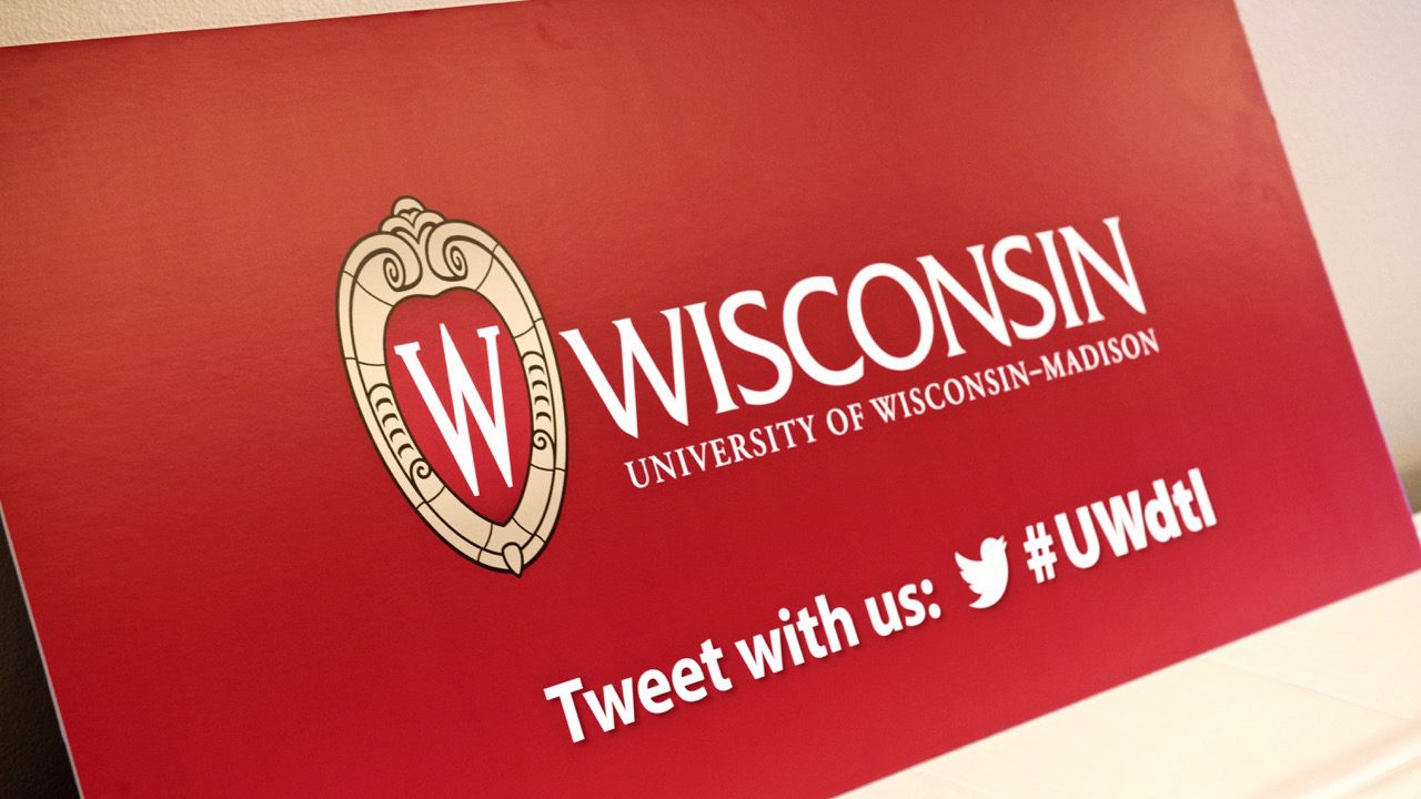 UW-Madison sign with Twitter #UWdtl