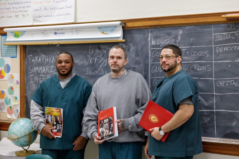 Students in the UW–Madison Prison Education Initiative at Oakhill Prison