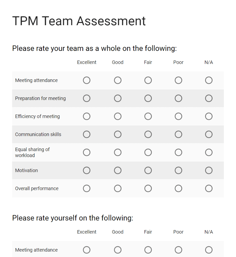 Team Assessment