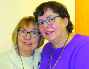 Participant Mary Angert (right) with instructor Suzanna Waters Castillo.